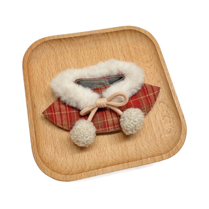 Wholesale Plush Doll Dress up Clothes 10cm Cotton Doll Cloak Cute Baby Clothes Plaid Cloak Skirt