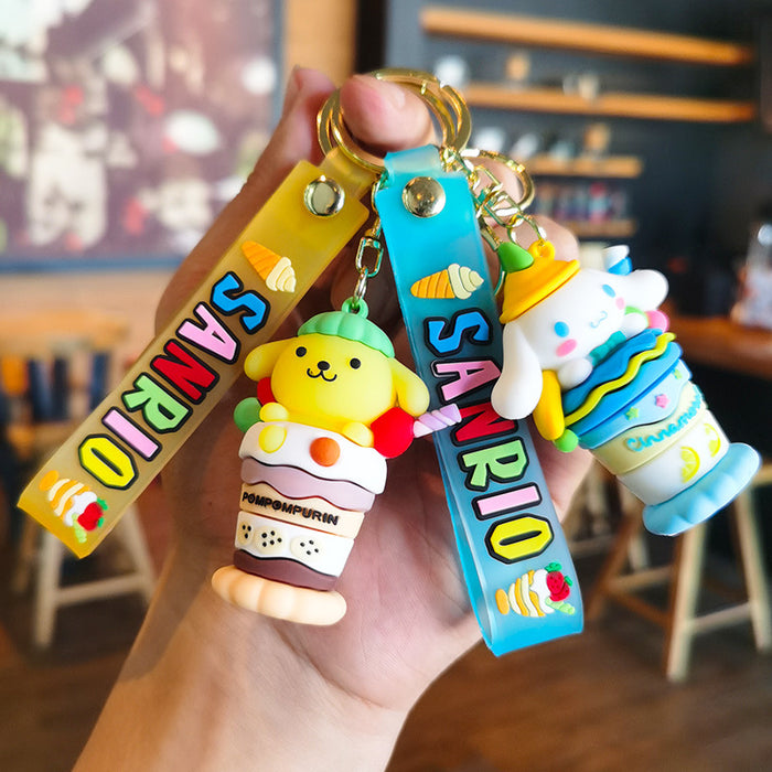 Wholesale Cartoon Ice Cream Key Chain