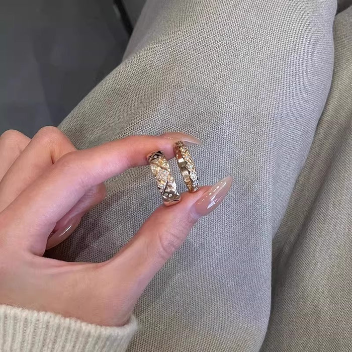 Wholesale Tweed Style Quilted diamond Rings for Women