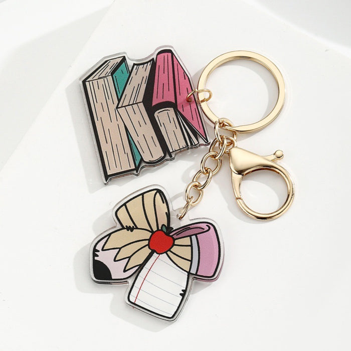 Wholesale Acrylic book pencil keychain