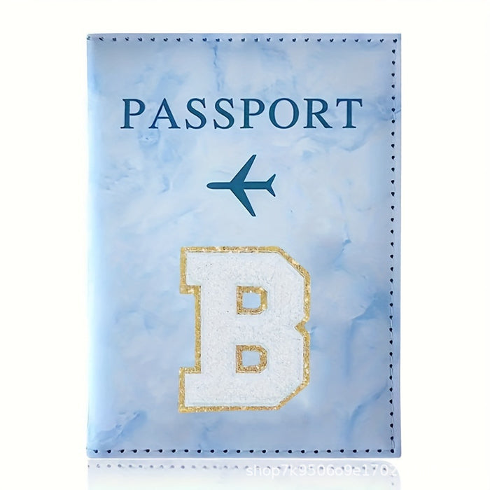 Wholesale Fashion Initial Letter Pattern PU Passport Holder Travel Wallet Casual Everyday Accessory