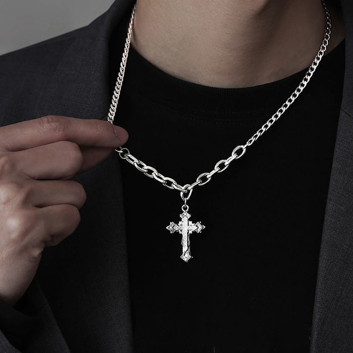 Wholesale Men' s cross necklace,  men' s hip-hop accessories