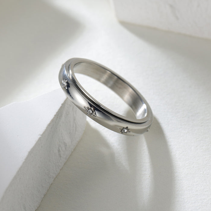 Wholesale Titanium Steel Minimalist Rotating Jewelry Accessory