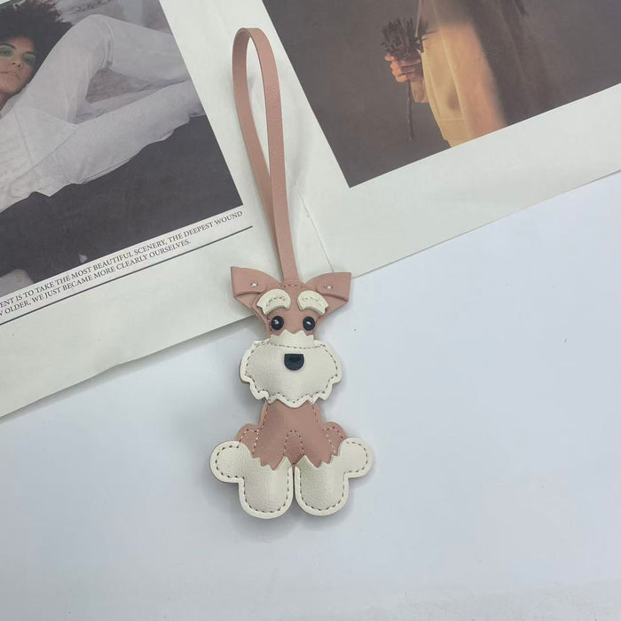 Wholesale Dog Leather Gift Personality Creative Dog Car Keychain Bag Hanging Ornaments