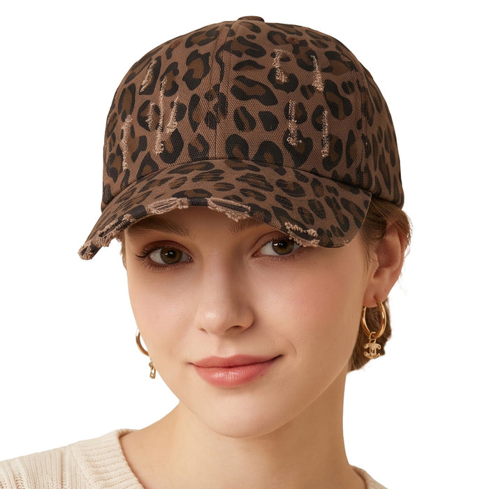 Wholesale Leopard Print Baseball Cap Casual Summer Fashion Accessory Gift Boutique