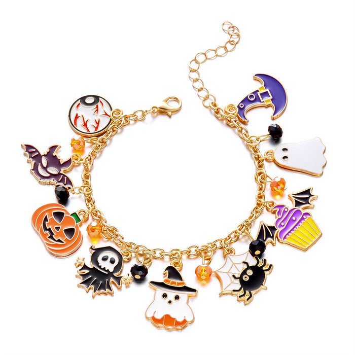 Wholesale  Pumpkin  Skull Alloy Jewelry Bracelet Creative Ghost Black Cat Jewelry