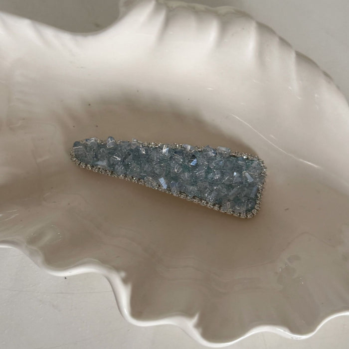 Wholesale Blue Full Diamond Hair Clip Elegant Bangs Clip Women's Side Clip Hair Accessories