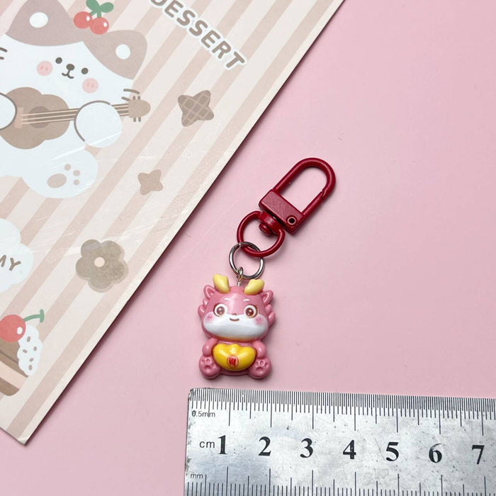 Wholesale Cute New Year Dragon Keychain Cartoon Pendant New Year Resin Pendant Accessories
