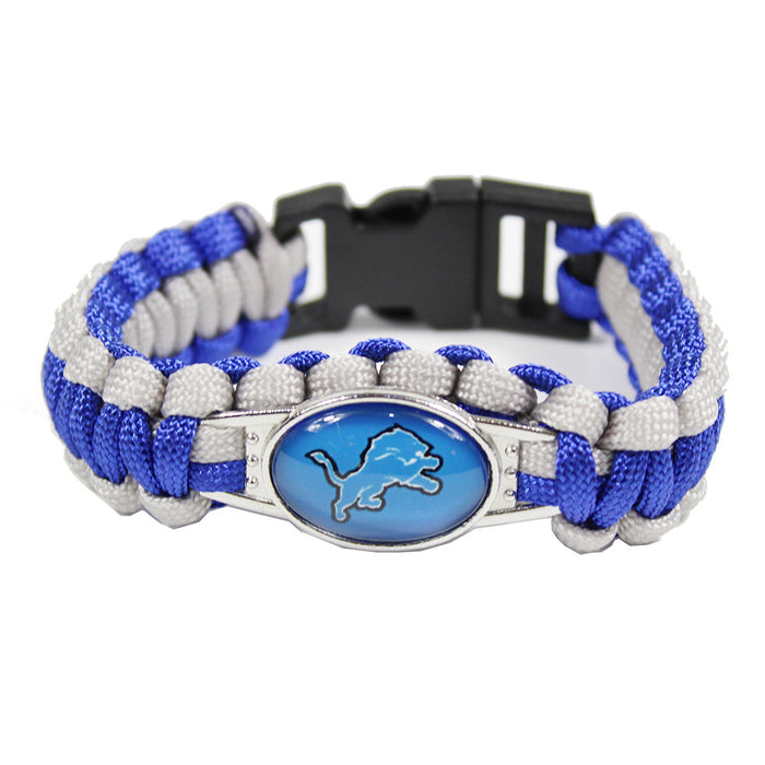Wholesale  Football Team Woven Bracelet Outdoor Lifesaving Bracelet
