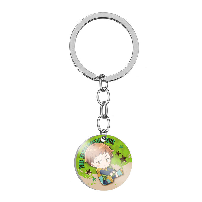 Wholesale Color Printing Stainless Steel Keychain JDC-KC-HuanYu034