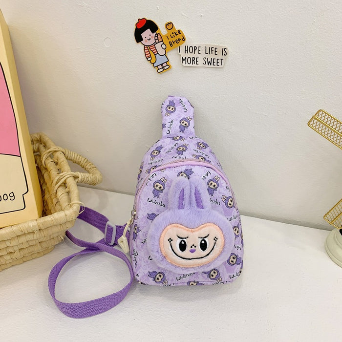 Wholesale children's chest bag cute plush shoulder bag cartoon doll lightweight crossbody bag