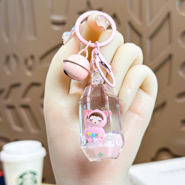 Wholesale Bear keychain student backpack pendant ornament milk pink doll cute