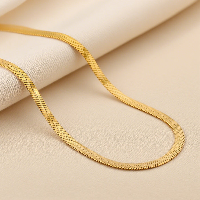 Wholesale 2pcs Simple and stylish  snake chain cross- hop jewelry chain set stainless steel chain necklace
