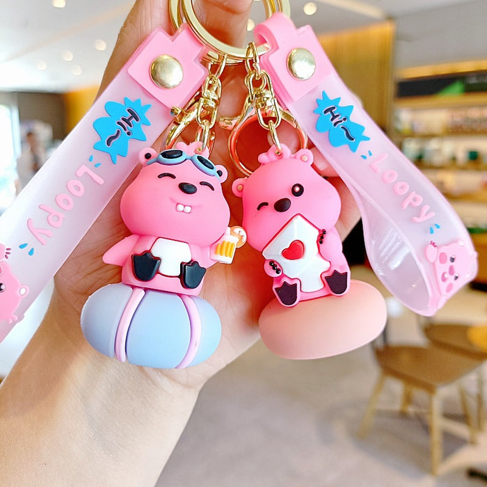 Wholesale Silicone Cartoon Doll Keychain JDC-KC-MingT198