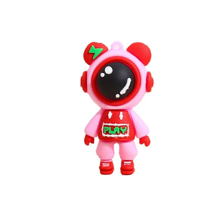 Wholesale Lightning Bear Keychain Bag Car Silicone Keychain Doll Pendant Cute Gift Love Pendant