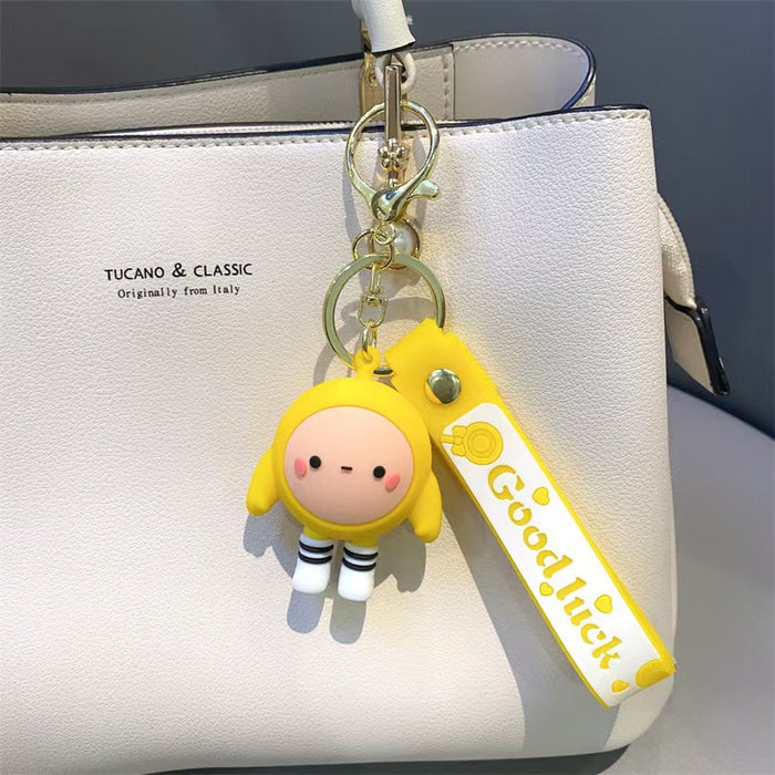 Wholesale Cartoon Egg Party Keychain Bag Pendant Car Keychain Arcade E-Commerce Small Gift