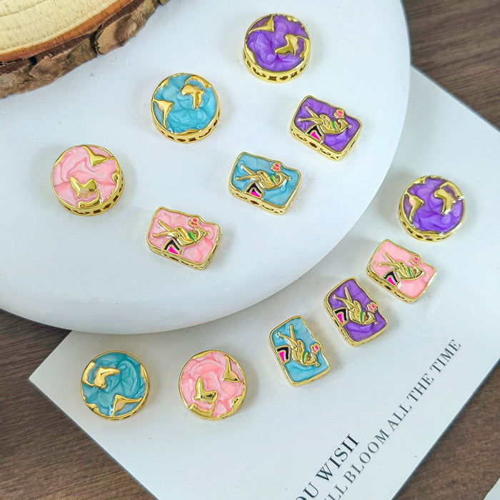 Wholesale Beaded geometric bracelet accessories, retro enamel minimalist design, versatile accessories