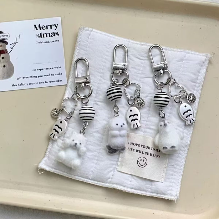 Wholesale Cute Cartoon Flocking Puppy Mobile Phone Pendant Bag Hanging Adornment Bag