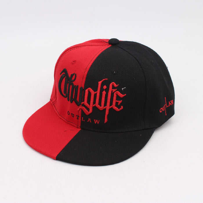 Wholesale Color-blocked letter embroidered hard-top baseball cap