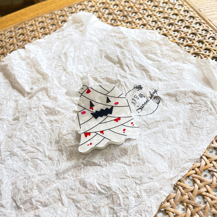 Wholesale Halloween Original  Pumpkin Acrylic Grab Clip Magic Cap Carson Hair Accessories Bat Back Head Cross-border Hair Accessories for Women