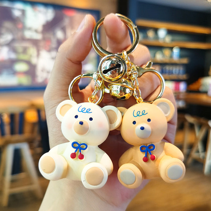 Wholesale Rubber Cherry Bear Cartoon 3D Keychain JDC-KC-Tingm053