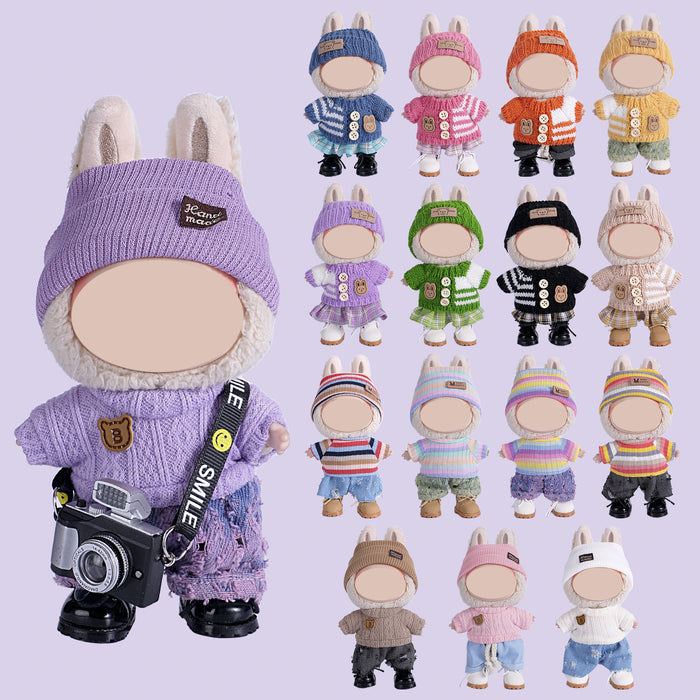 Wholesale 6pcs/set Only Clothes Are Suitable for Vinyl Dolls,  Plush Dolls and Other Wearable Wool Clothes to Change Clothes