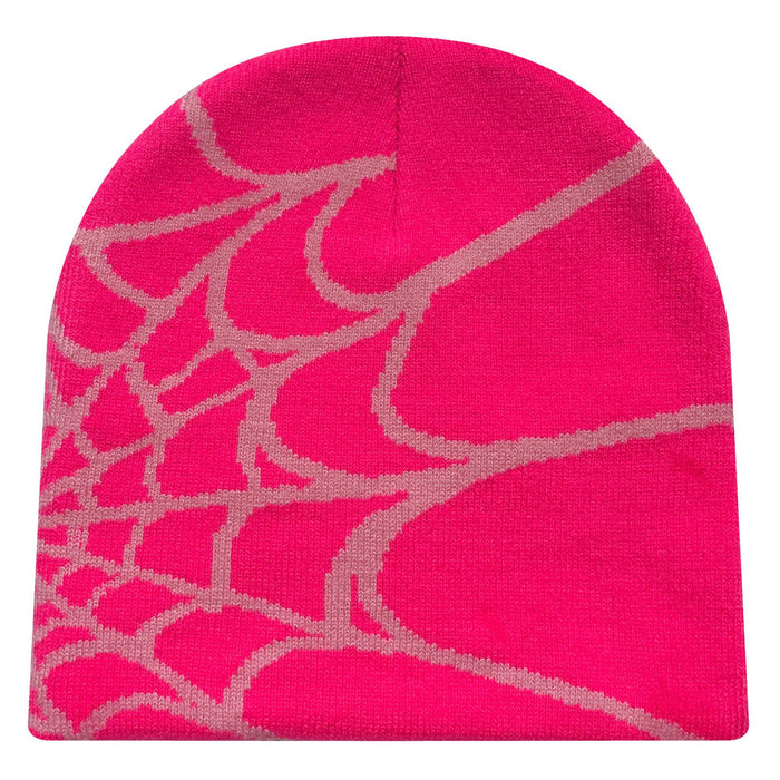 Wholesale Acrylic Spider Web Jacquard Yarn Knitted Hat JDC-FH-Mingw003