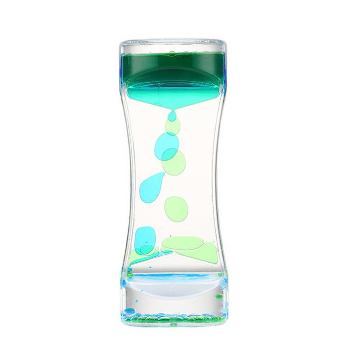 Wholesale Creative Decompression Two-color Liquid Oil Leak Acrylic Liquid Hourglass Ornament JDC-OS-JunQ001