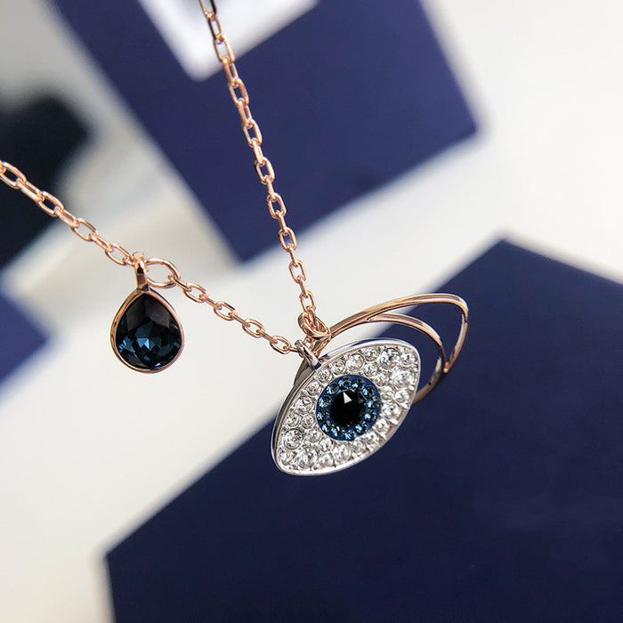 Wholesale Devil's Eye necklace, crystal collarbone chain