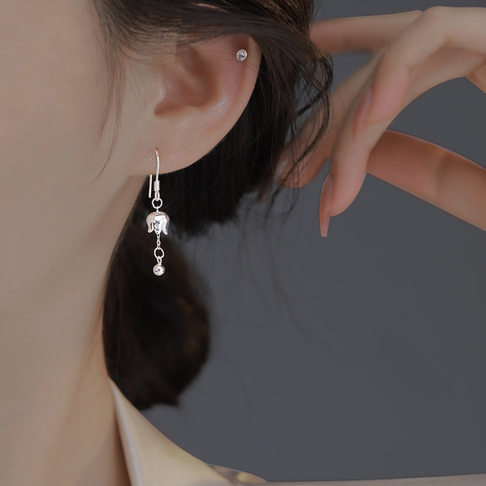 Wholesale  Asymmetric orchid tassel earrings Women's earrings  temperament earrings