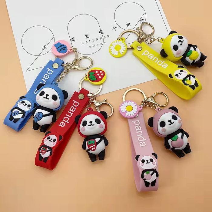 Wholesale Fruit Panda Keychain Pendant Creative Cartoon JDC-KC-ZT002