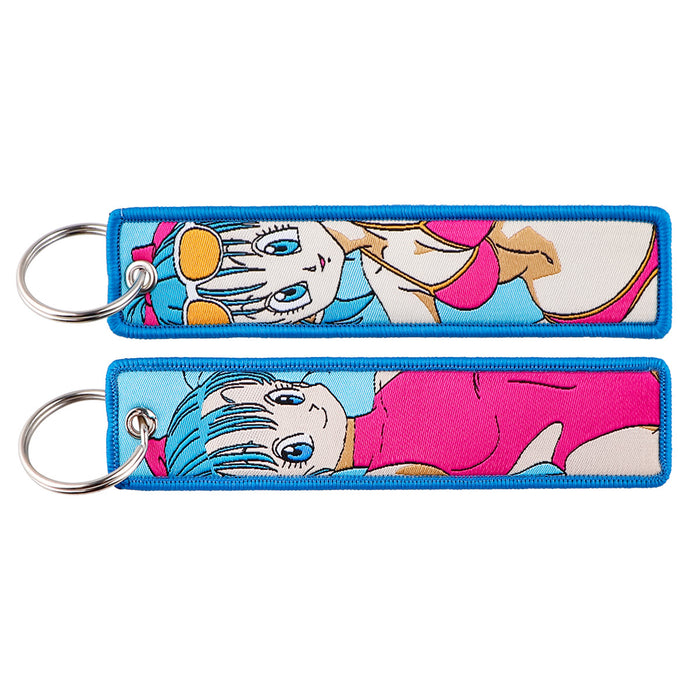 Wholesale  Woven Label Keychain Cartoon Pendant Woven Fabric Cartoon Accessory