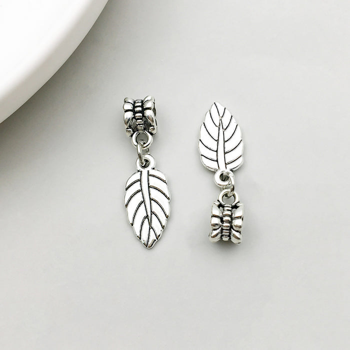 Wholesale Zinc alloy simulated maple leaf high-heeled shoe series large hole bead DIY beads pendant