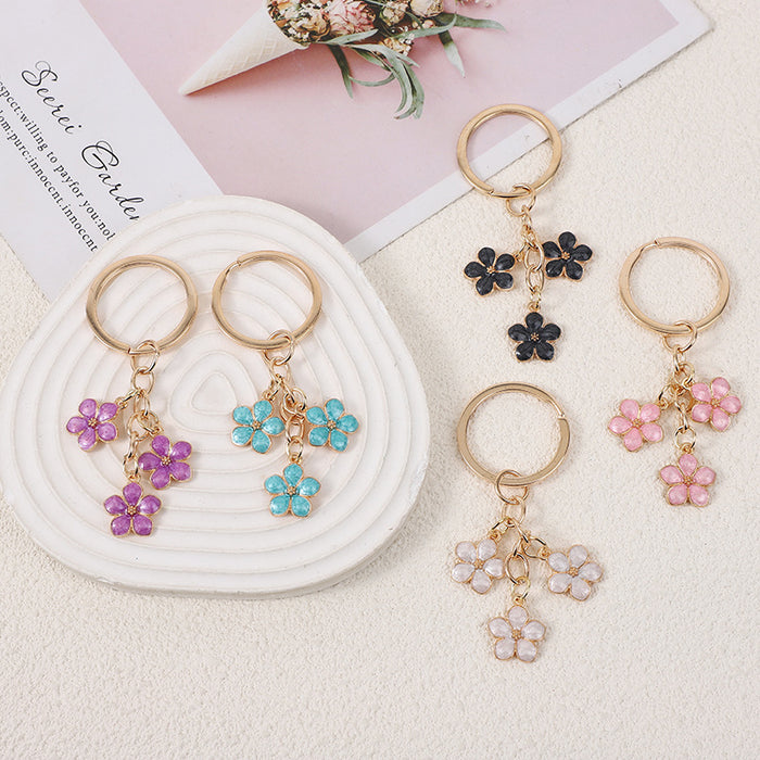 Wholesale Girl Cherry Blossom Keychain Pendant Flower Hanging Mobile Phone Accessories