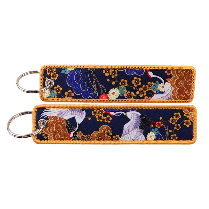 Wholesale Japanese Wave Weaving Marks Keychain Fabric Keychain Accessories