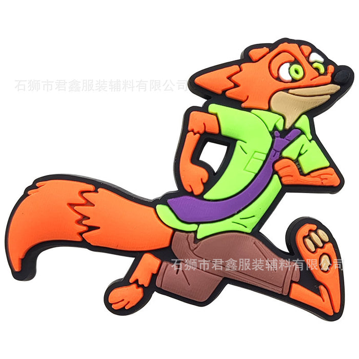 Wholesale  50pcs Hole shoe accessories cartoon detachable PVC soft rubber Shoes Charms