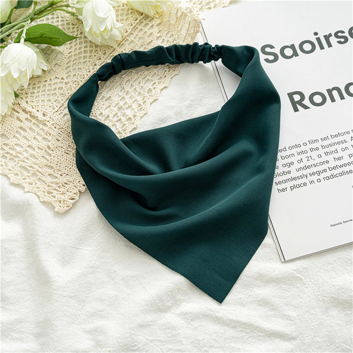 Wholesale Solid Color Triangle Scarf Hair Band Simple Staple Headwear