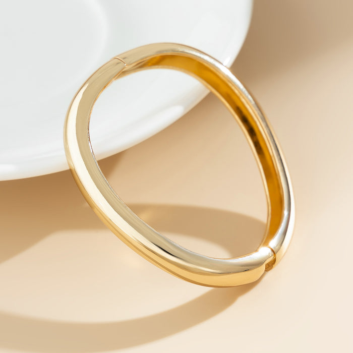 Wholesale  jewelry exaggerated style geometric bracelet personality simple concave-convex ring