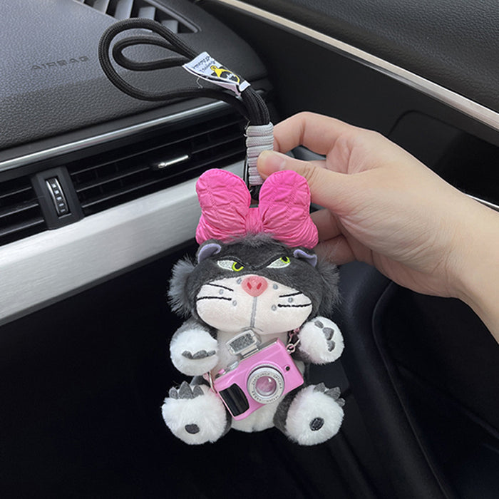 Wholesale Cute Plush Pendant Bow Car Keychain Car Hanging Bag Pendant Keychain