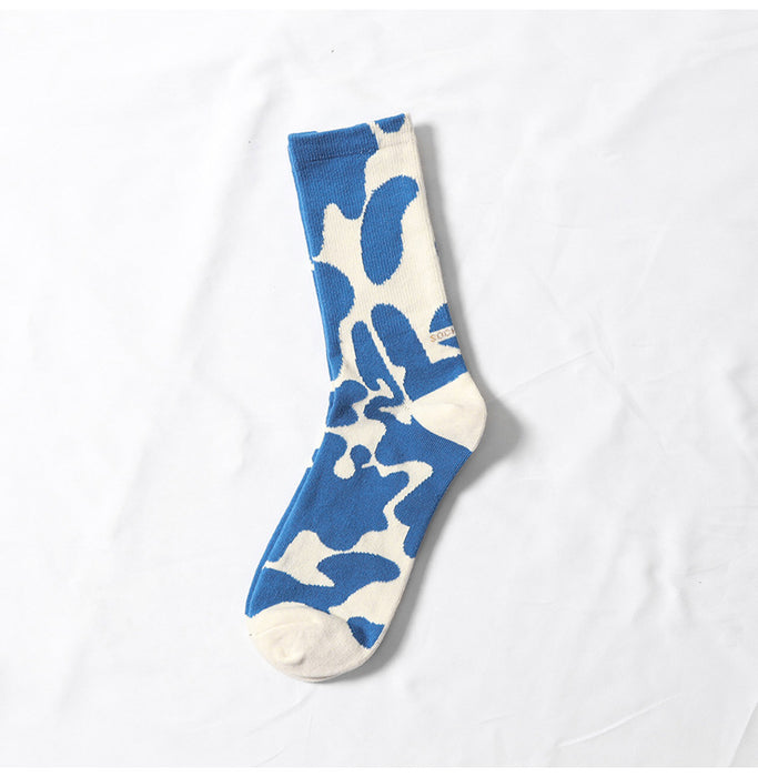 Wholesale Mid length socks, all cotton trendy socks, women's calf socks