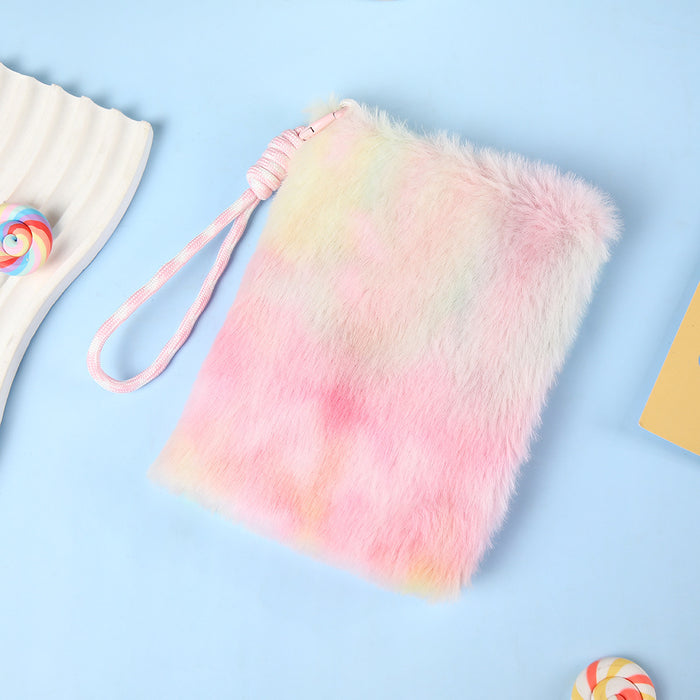 Wholesale Cartoon Plush Notebook Diary for Kids DIY Craft Journal with Colorful Rope MOQ≥2