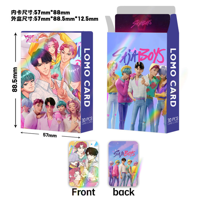 Wholesale 60pcs Laser flash card kpop double-sided card cartoon anime peripheral LOMO card