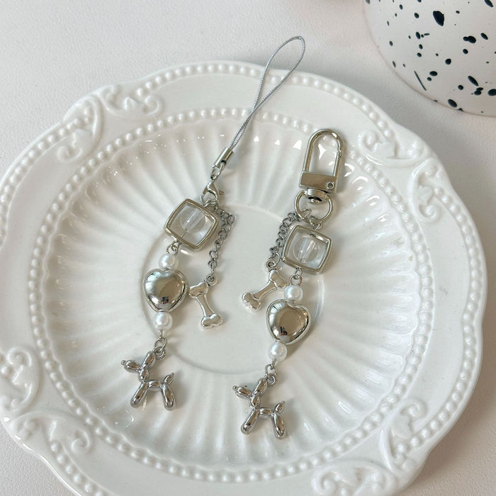 Wholesale Dog Mobile Phone Chain Worker Beaded Key Chain Goo Ben Hanging Chain