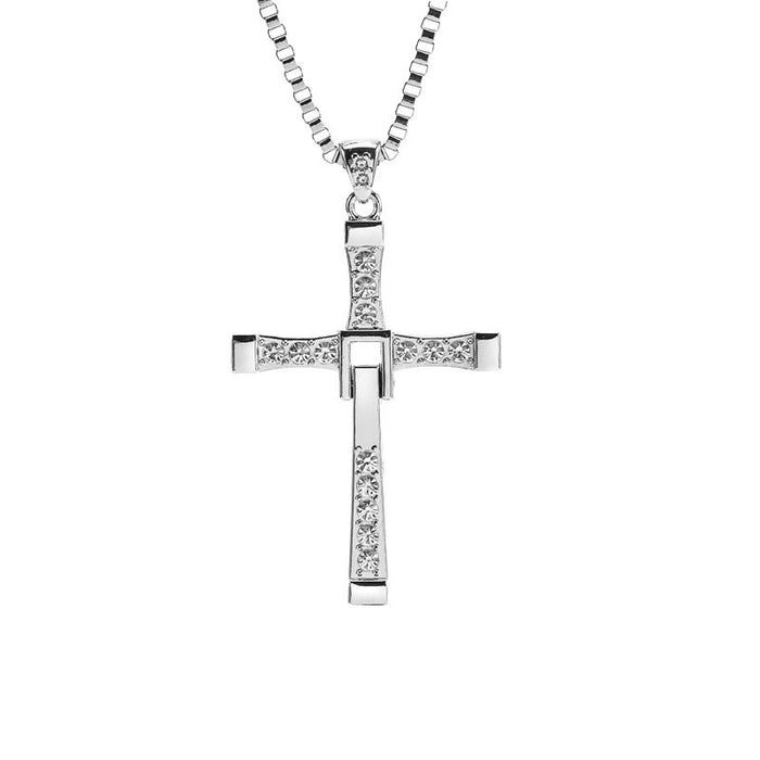 Wholesale Diamond Cross Pendant Men's Necklace JDC-NE-ChengHan013