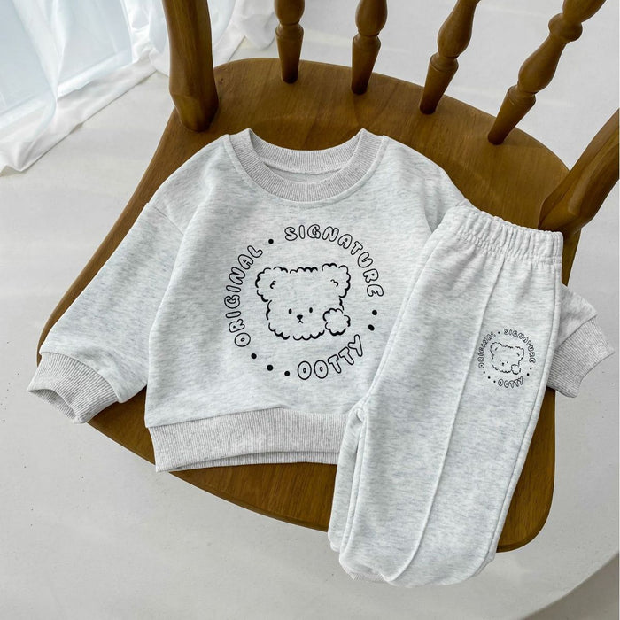 Wholesale Cute Bear Long-sleeved Trousers Children's Suit JDC-CTS-WeiNiS018