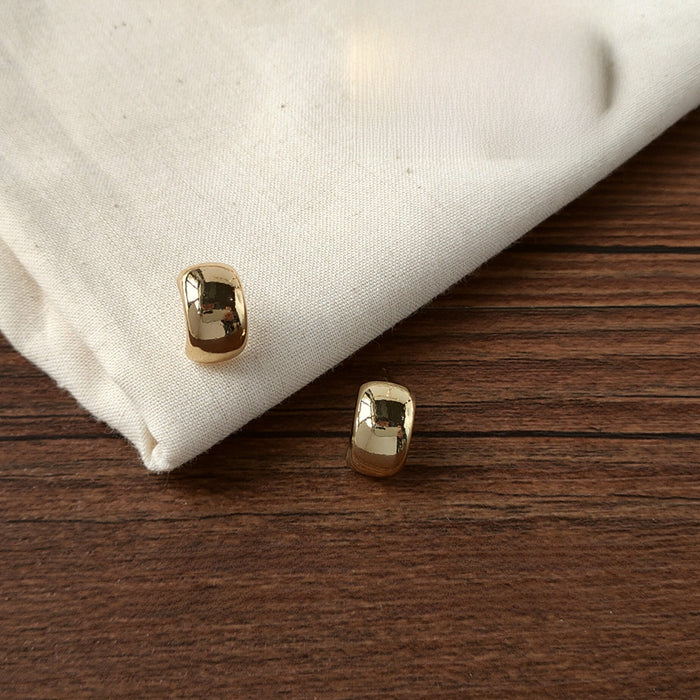 Wholesale Silver needle gold-plated earrings