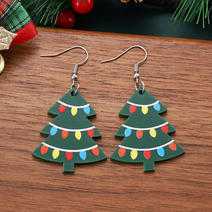 Wholesale Christmas Lights Christmas Tree Pendant Earrings