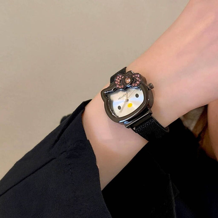 Wholesale watch diamond bow magnet strap cute cartoon girl student watch