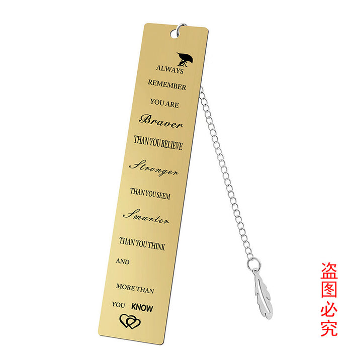 Wholesale Stainless Steel Teacher's Day Bookmark JDC-BM-GangG001