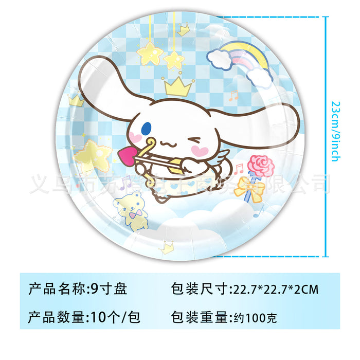 Wholesale Party Supplies  Children' s Cartoon Birthday Decoration Disposable Tableware Cartoon Paper Cup suit